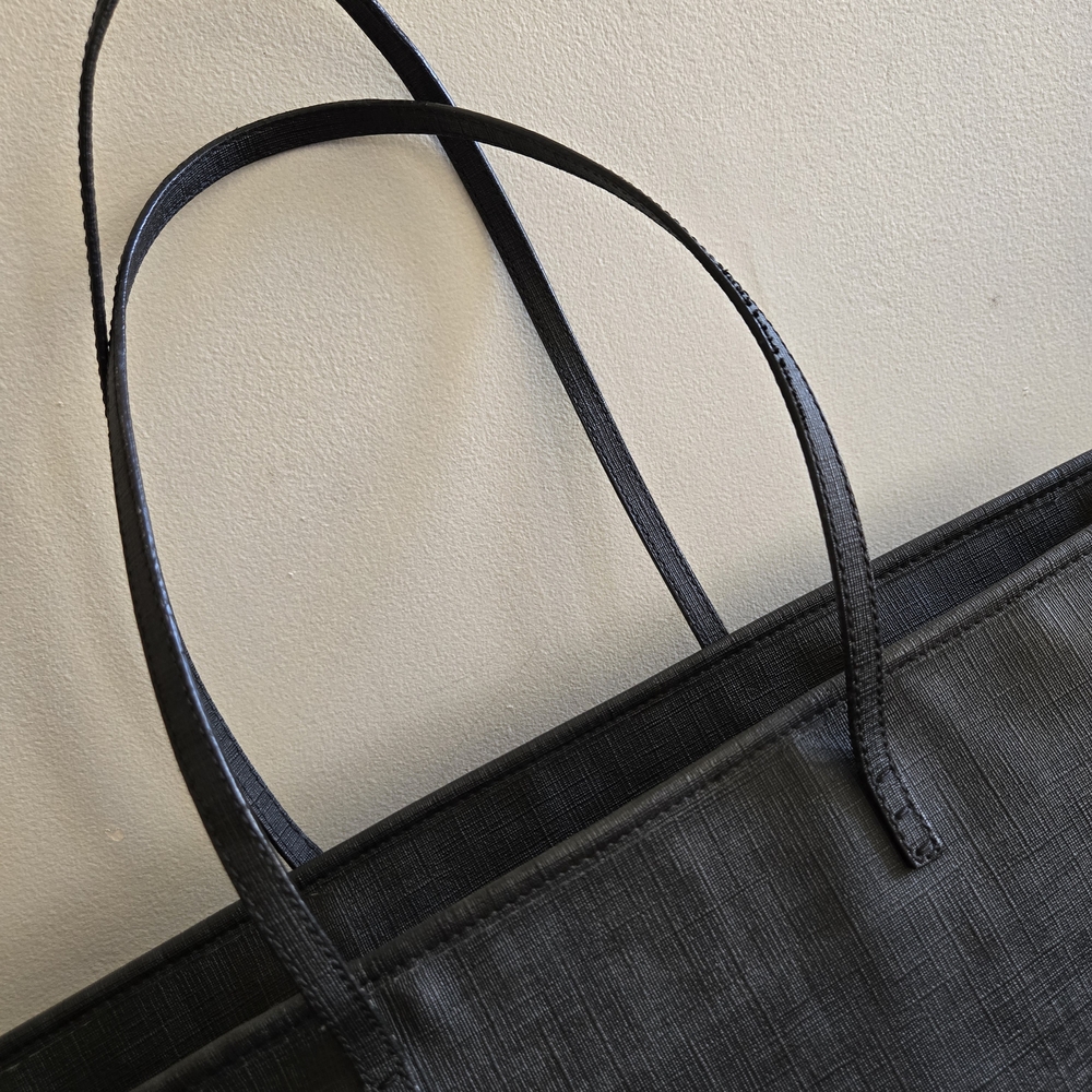 Fendi Black Leather-Trim Tote - Picture 3 of 11